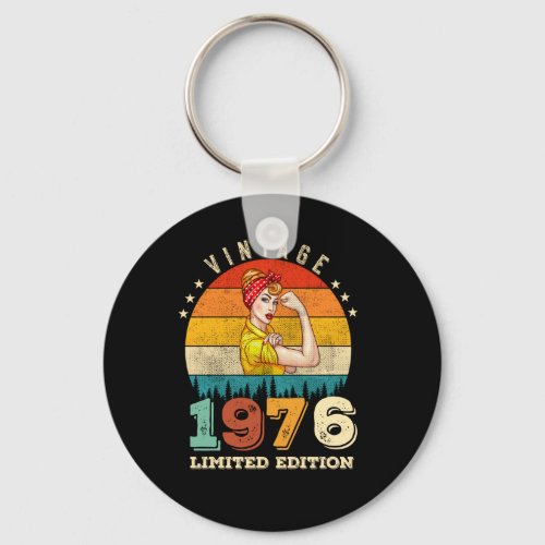 47 Year Old 1976 Vintage Women 47th Birthday Gift Keychain