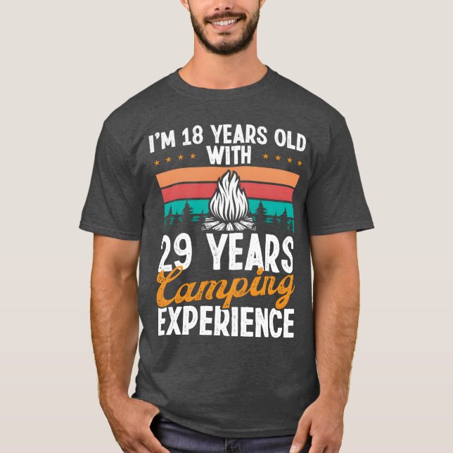 47 Year Old Camper Mountains Camping 47 Birthday g T-Shirt (Front)