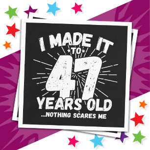 47 Year Old Sarcastic Meme Funny 47th Birthday Napkins