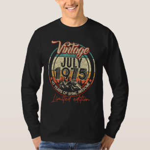 47 Years Of Being Awesome  Vintage July 1975 T-Shirt