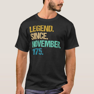 47 Years Old Awesome Since November 1975 47th Bir T-Shirt