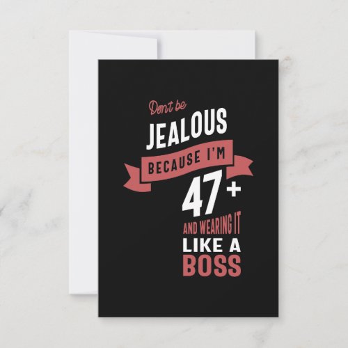 47 Years Old Birthday Gift RSVP Card