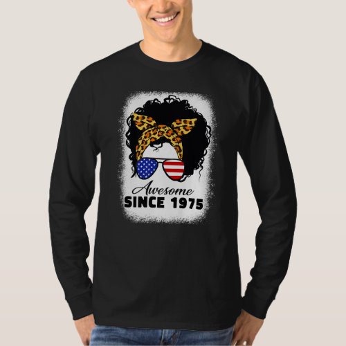 47 Years Old Leopard Awesome Since 1975 Birthday u T_Shirt