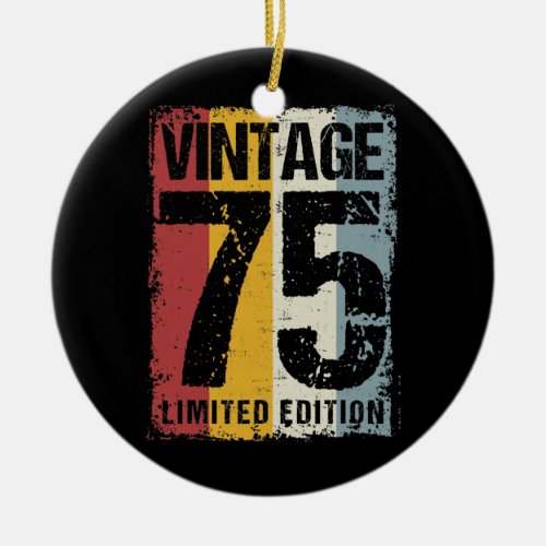47 Years Old Vintage 1975 47th Birthday Ceramic Ornament