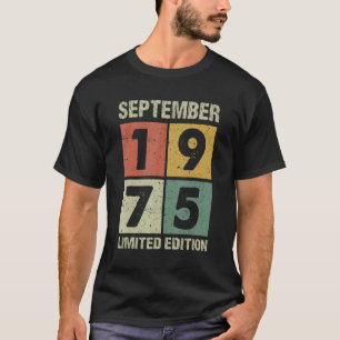 47 Years Old  Vintage September 1975 47th Birthday T-Shirt