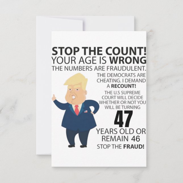 47 Years Trump Happy Birthday Present Funny (Front)