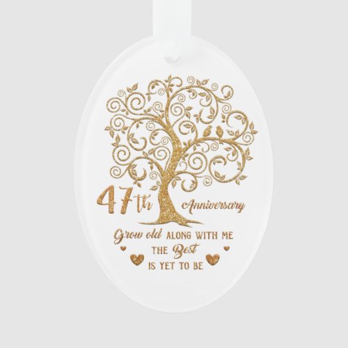 47th Anniversary Gifts for Her and Him Ornament