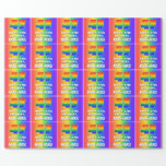 [ Thumbnail: 47th Birthday: Colorful, Fun Rainbow Pattern # 47 Wrapping Paper ]