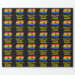 [ Thumbnail: 47th Birthday: Fun, Colorful Rainbow Inspired # 47 Wrapping Paper ]