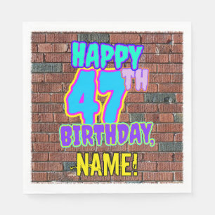 47th Birthday ~ Fun, Urban Graffiti Inspired Look Napkins
