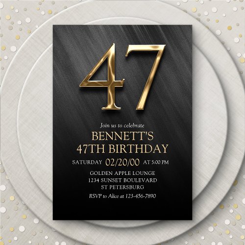 47th Birthday Invitation