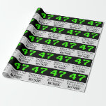 [ Thumbnail: 47th Birthday - Nerdy / Geeky Style "47" and Name Wrapping Paper ]