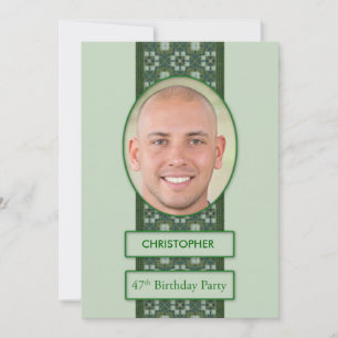 47th Birthday Party Invitation Picture + Name