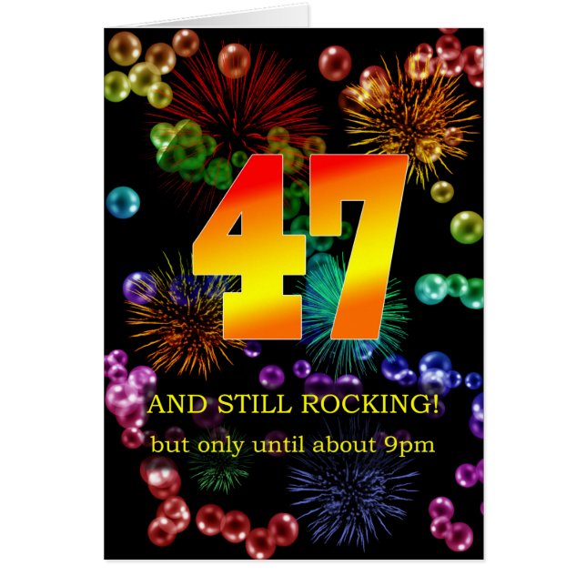 47th Birthday Still Rocking Cards (Front)