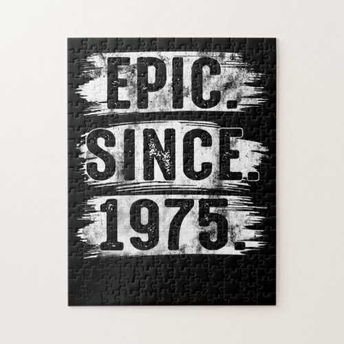 47th Birthday Vintage Epic Since 1975 47 Years Old Jigsaw Puzzle