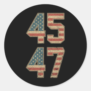 47th President 45 47 Classic Round Sticker