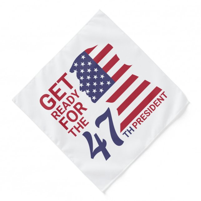 47th President, American Trump Flag Bandana (Front)