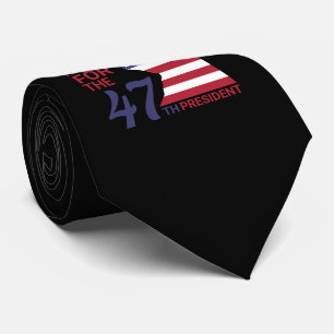 47th President, American Trump Flag Neck Tie