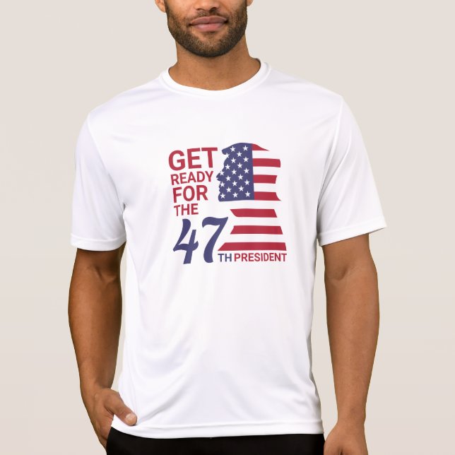 47th President, American Trump Flag T-Shirt (Front)