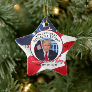 47th President Donald J. Trump Inauguration Day Ceramic Ornament