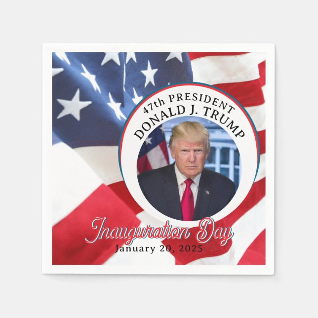 47th President Donald J. Trump Inauguration Day Napkins (Front)