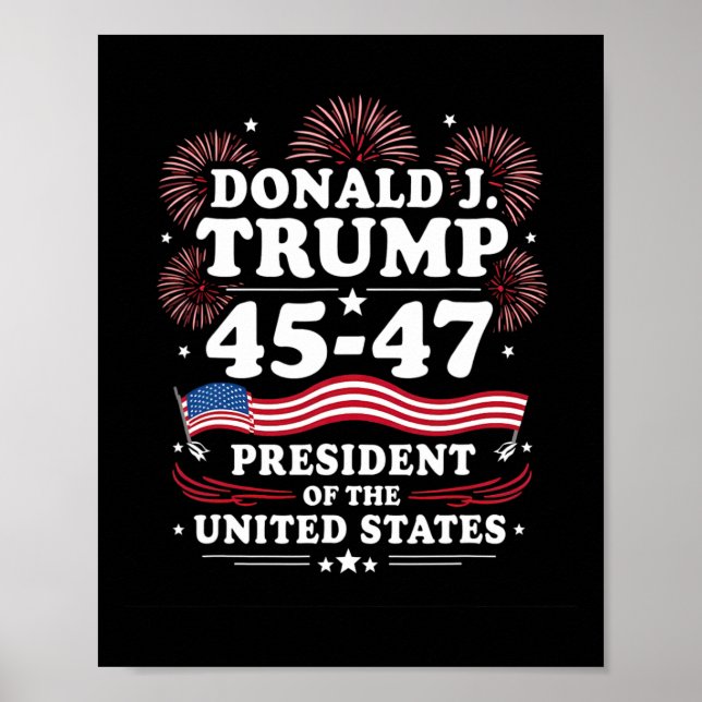 47th President Donald Trump Inauguration Day 1  Poster (Front)