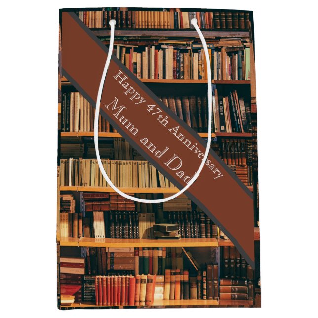 47th Wedding Anniversary Medium Gift Bag (Front)