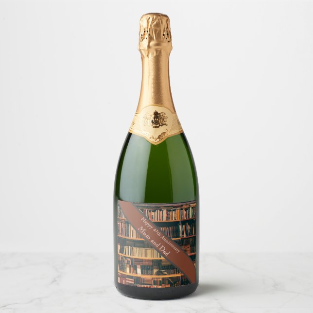 47th Wedding Anniversary Sparkling Wine Label (Front)