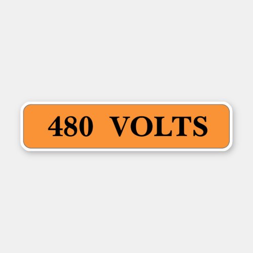 480 Volts Label
