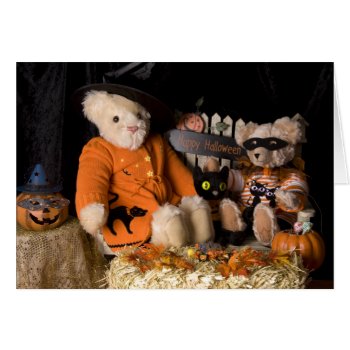 4812 Teddy Bears Halloween Greeting Card by RuthGarrison at Zazzle