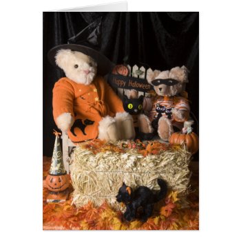 4820 Teddy Bears Halloween Greeting Card by RuthGarrison at Zazzle