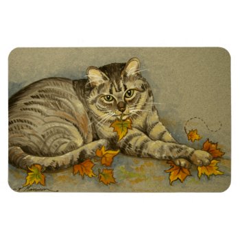 4872 Autumn Cat Magnet by RuthGarrison at Zazzle