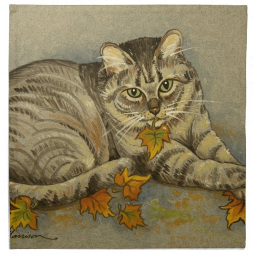 4872 Autumn Cat Napkins