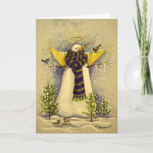 4881 Snow Angel  Birds Birthday Card