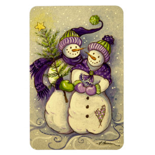 4882 Snowmen Christmas Magnet