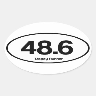 48.6 Dopey Runner Oval Sticker