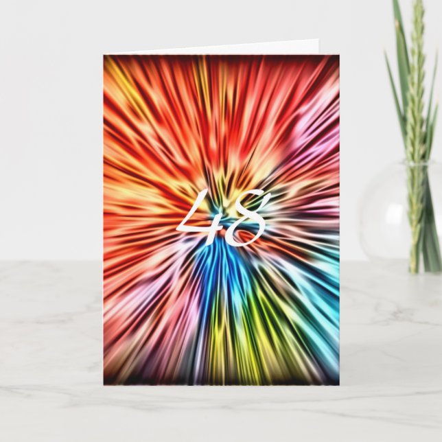 48, Colorful Abstract, Birthday Card (Front)