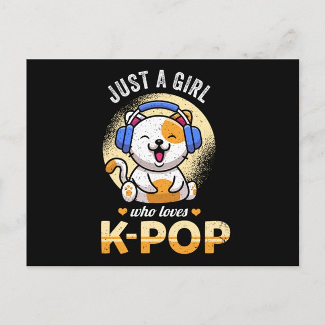 48.Just A Girl Who Loves KPop Invitation Postcard (Front)