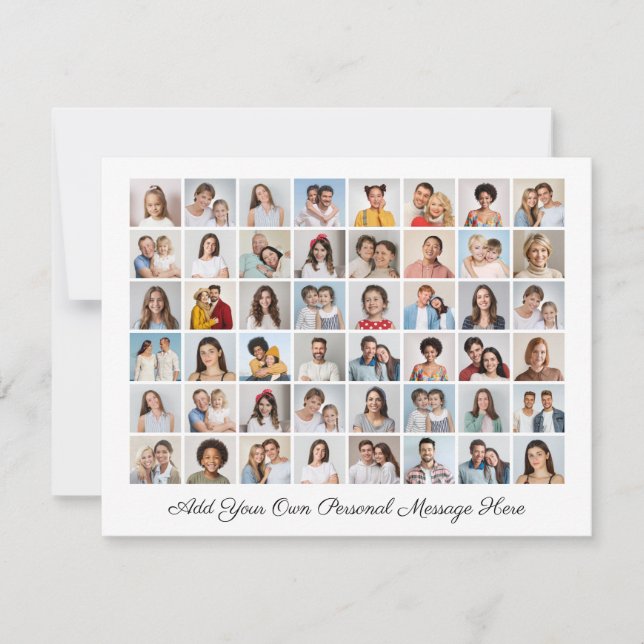 48 Photo Collage Add Your Own Greeting Card (Front)