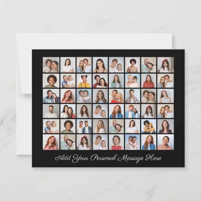 48 Photo Collage Add Your Own Greeting Card (Front)