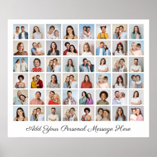 48 Photo Collage Add Your Own Greeting Poster