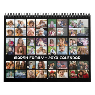48 Photo - Simple Modern Family Custom Photo Calendar