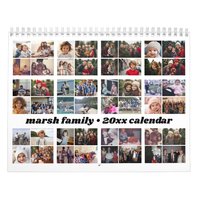 48 Photo - Simple Modern Family Custom Photo Calendar (Cover)