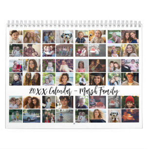 48 Photo - Simple Modern Family Custom Photo Calendar
