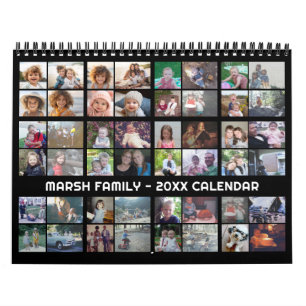 48 Photo - Simple Modern Family Custom Photo Calendar