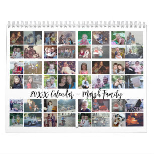 48 Photo - Simple Modern Family Custom Photo Calendar