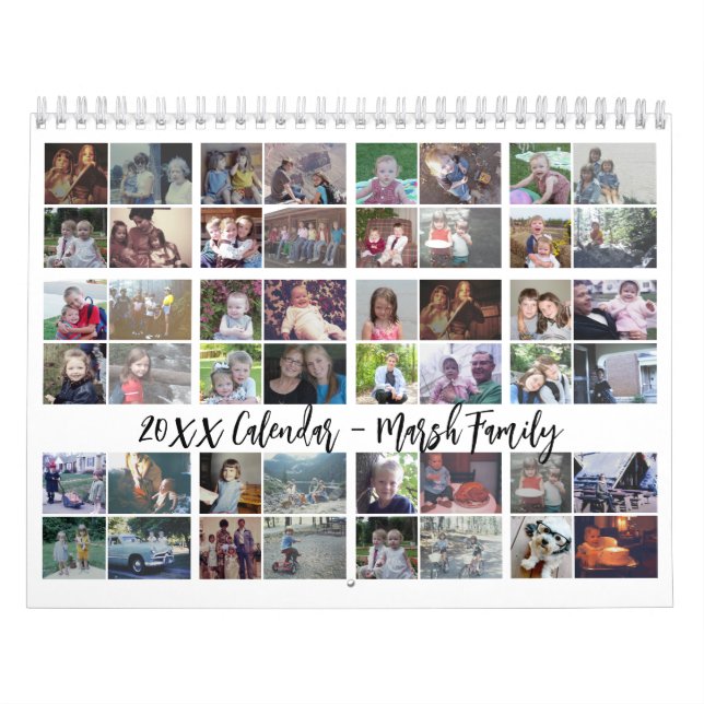 48 Photo - Simple Modern Family Custom Photo Calendar (Cover)