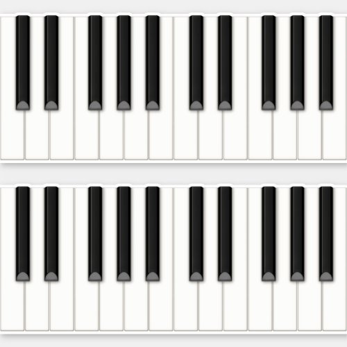 48 Realistic Piano Keys Tilable Keyboard Decal