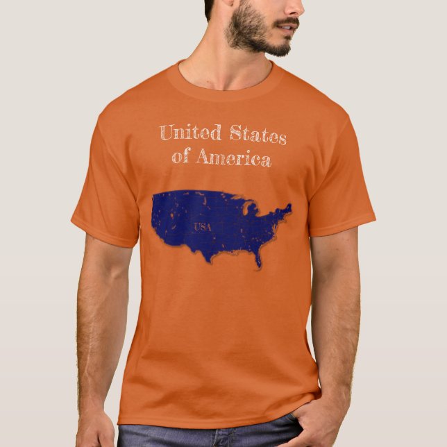 48 United States Interstates [Navy Blue Design] T-Shirt (Front)