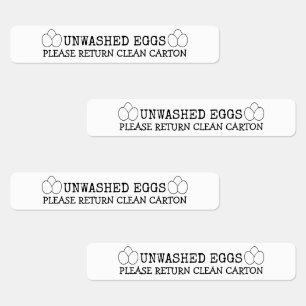 48 Unwashed Washed Egg Carton Kids' Labels